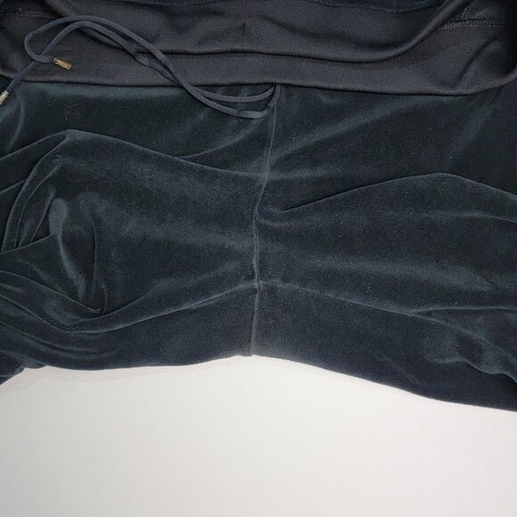 Juicy Couture Womens Zuma Velour Jogger Pants XL Classic Black Grunge Goth Y2K - Picture 7 of 16